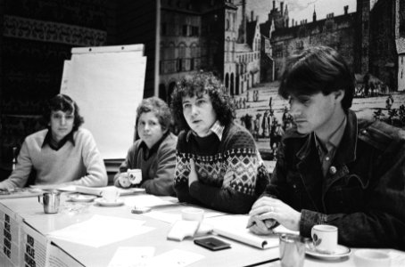 Persconferentie in Nieuwspoort door COC en pres. rapport. Beelden van de pc, Bestanddeelnr 932-0204