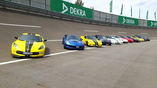 Driver training sports car racecourse