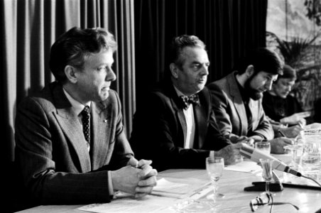 Persconferentie in Nieuwspoort, Schutte lijsttrekker GPV (Gereformeerd Politiek Verbond), Bestanddeelnr 931-4246