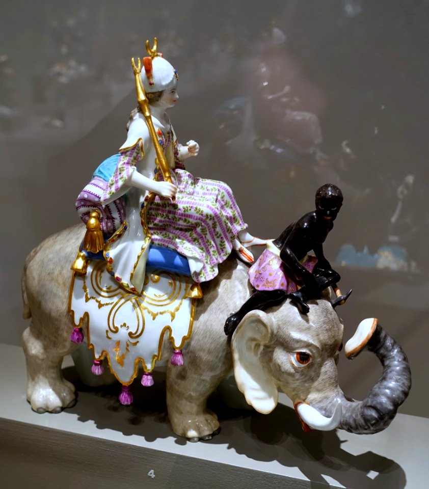 Persian woman with elephant, Johann Joachim Kaendler and Peter Reinicke, Meissen Porcelain Factory, c. 1763-1774, hard-paste porcelain - Wadsworth Atheneum - Hartford, CT - DSC05162