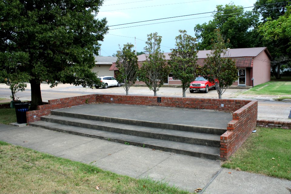 Performing stage in downtown Wynne, Arkansas