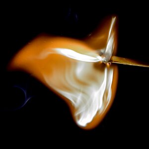 Burn smoke close up