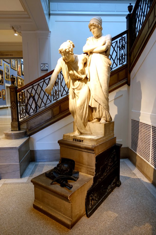 Pereat (Let him perish), by Orazio Andreoni, Rome, 1892, marble, sandstone, bronze - Wadsworth Atheneum - Hartford, CT - DSC05249