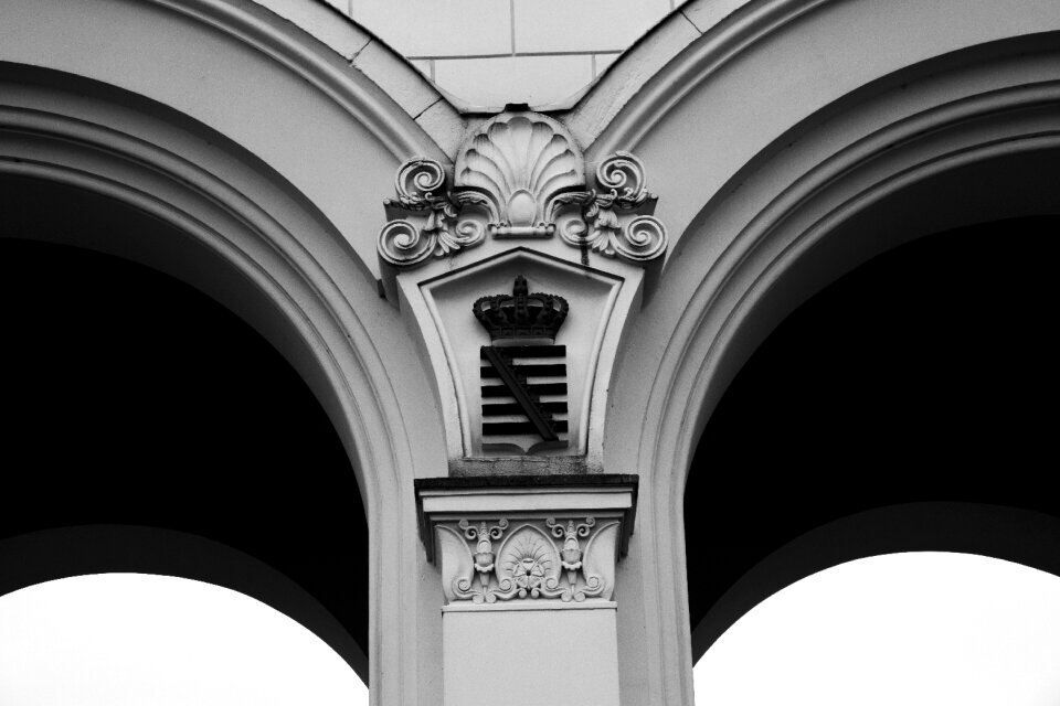 White architecture arch