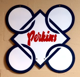 Perkins, Enamel advert sign at the den hartog ford museum pic-018