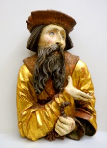 Persons from a Holy Kinship, 1 of 2, Swabia, c. 1500-1510, linden wood - Bode-Museum - DSC03311