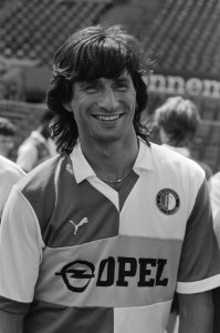 Persdag Feyenoord 10 Ling, kop, 11, Kwidama, kop, 8, 9 elftal, Bestanddeelnr 933-3873