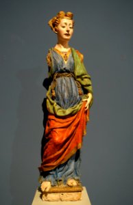 Personification of a Virtue, perhaps, by Antonio del Pollaiuolo, Florence, c. 1470, baked clay - Bode-Museum - DSC03742