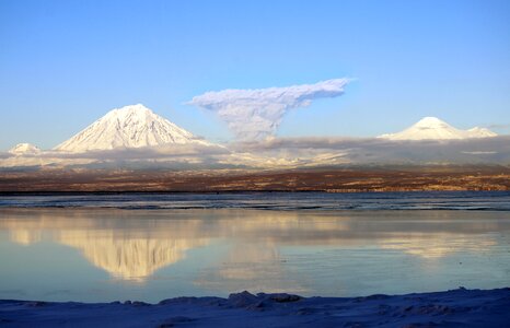 Bay reflection winter photo