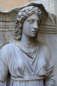 Personification of a province, plinth from the Temple of Hadrian, 7 of 7, detail, 145 AD, marble - Musei Capitolini - Rome, Italy - DSC06235