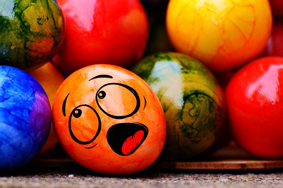 Funny colorful happy easter
