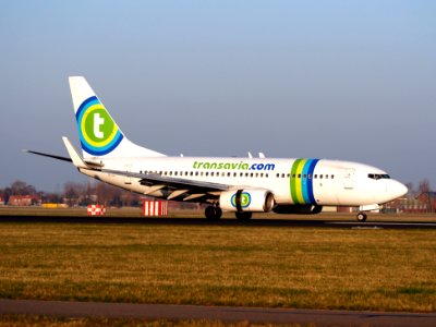 PH-XRX Transavia Boeing 737-7K2(WL), landing at Schiphol (AMS - EHAM), Netherlands, pic2