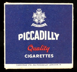 Piccadilly cigarettes pack, front