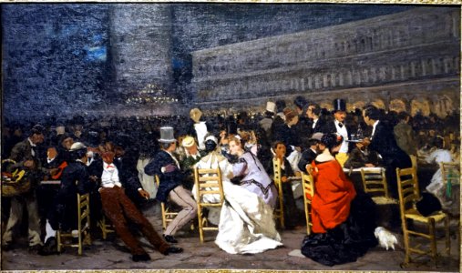 Piazza San Marco by Michele Cammarano, 1869 - Galleria nazionale d'arte moderna - Rome, Italy - DSC05442
