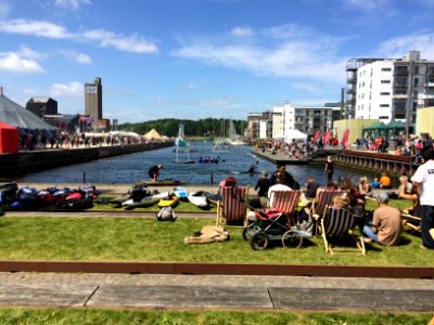 Picnic and kayak at the habour photo