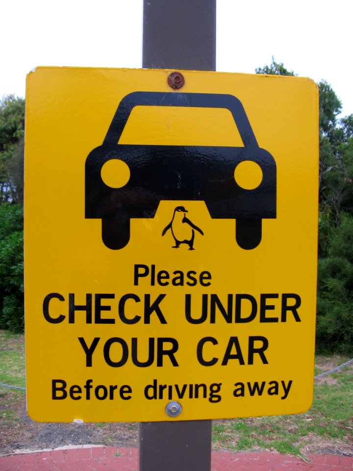 Phillip Island, sign at Penguin Parade
