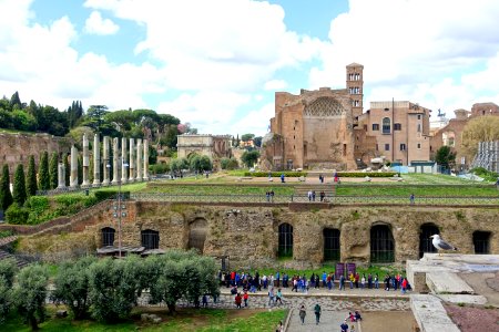 Piazza di Santa Francesca Romana from the Colosseum - Rome, Italy - DSC01418
