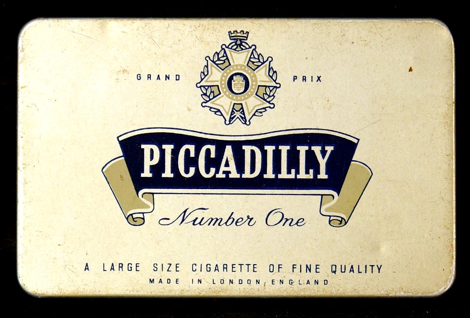 Piccadilly Number One cigarettes tin frontside