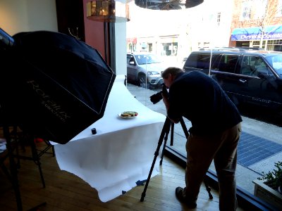 Photographer Pim Van Hemmen taking a photo