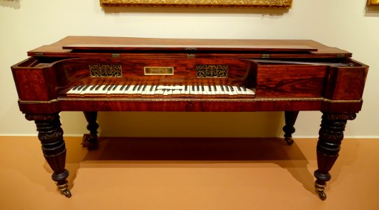 Piano by John Osborne, Boylston Market, Boston - Cape Ann Museum - Gloucester, MA - DSC01140