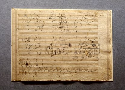 Piano trio in D Major, op. 70, no. 1 ('Ghost'), Beethoven, 1808, musical autograph - Morgan Library & Museum - New York City - DSC06675