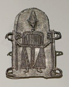 Pilgrim token, found at Hagenmarkt, Braunschweig, early 13th century AD, tin, lead - Braunschweigisches Landesmuseum - DSC04582