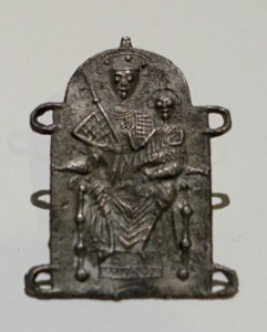 Pilgrim token, found at Hagenmarkt, Braunschweig, early 13th century AD, tin, lead - Braunschweigisches Landesmuseum - DSC04581