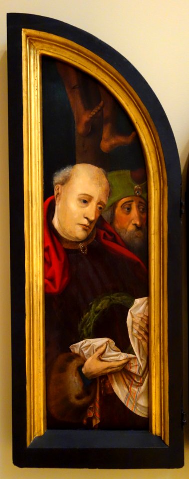 Pieta by Colijn de Coter, view 2, Netherlandish, c. 1500-1510, oil on wood panel - Chazen Museum of Art - DSC02032