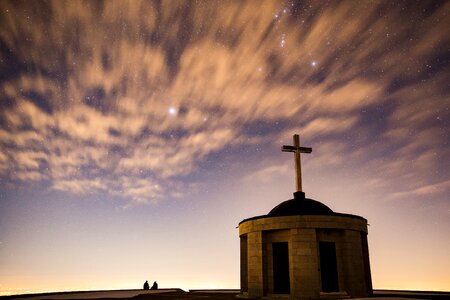 Cross christian sky