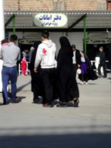 Pilgrims and People around the Holy shrine of Imam Reza at Niruz days - Mashhad - Khorasan - Iran 086