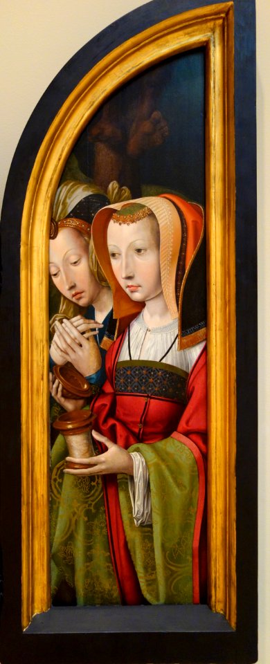 Pieta by Colijn de Coter, view 4, Netherlandish, c. 1500-1510, oil on wood panel - Chazen Museum of Art - DSC02035