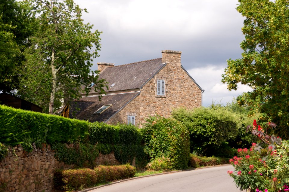 Pignon maison bretonne Port Blanc Morbihan, France