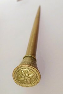 Pin, Thai Den, Son La, 1982, copper - Vietnamese Women's Museum - Hanoi, Vietnam - DSC03990