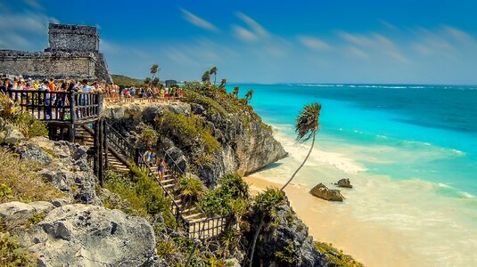 Beach in mexico landscape ocean