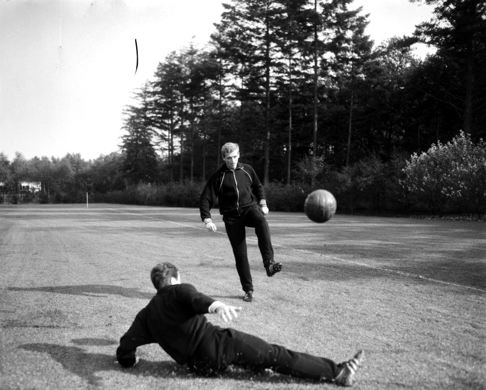 Piet Keizer en Bennie Muller tijdens de training, Bestanddeelnr 918-3112