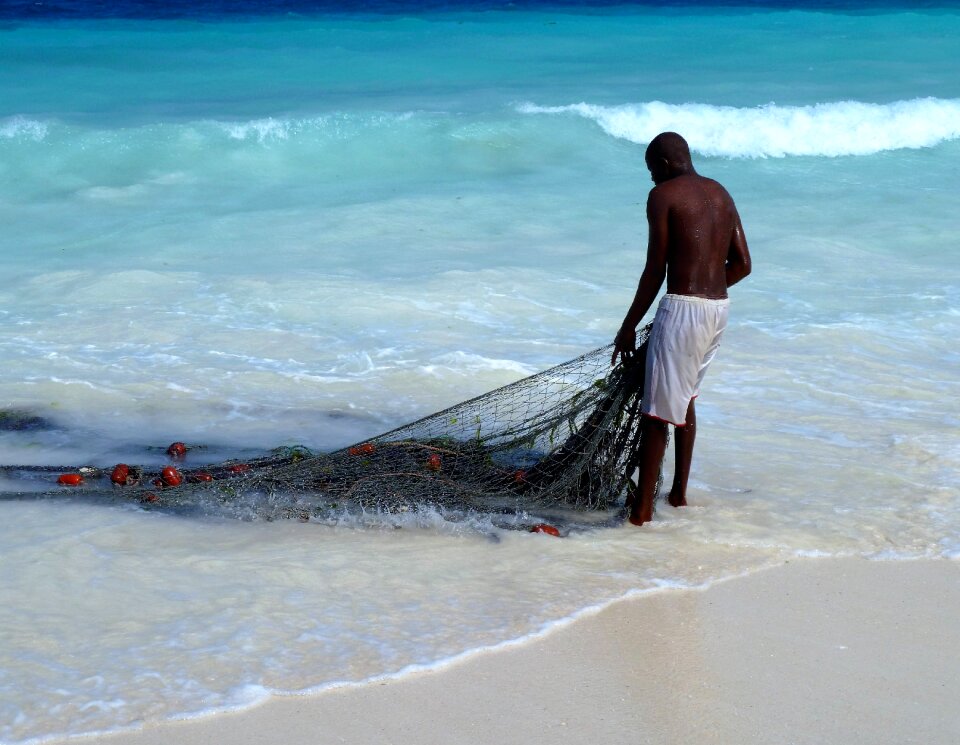 Zanzibar azure blue sea