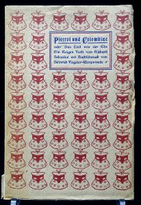 Pierrot und Columbine oder das Lied von der Ehe, author Richard von Schaukal, illustrator Heinrich Vogeler, Hermann Seemann Nachfolger Verlag, Leipzig, Berlin, 1902 - Bröhan Museum, Berlin - DSC04001