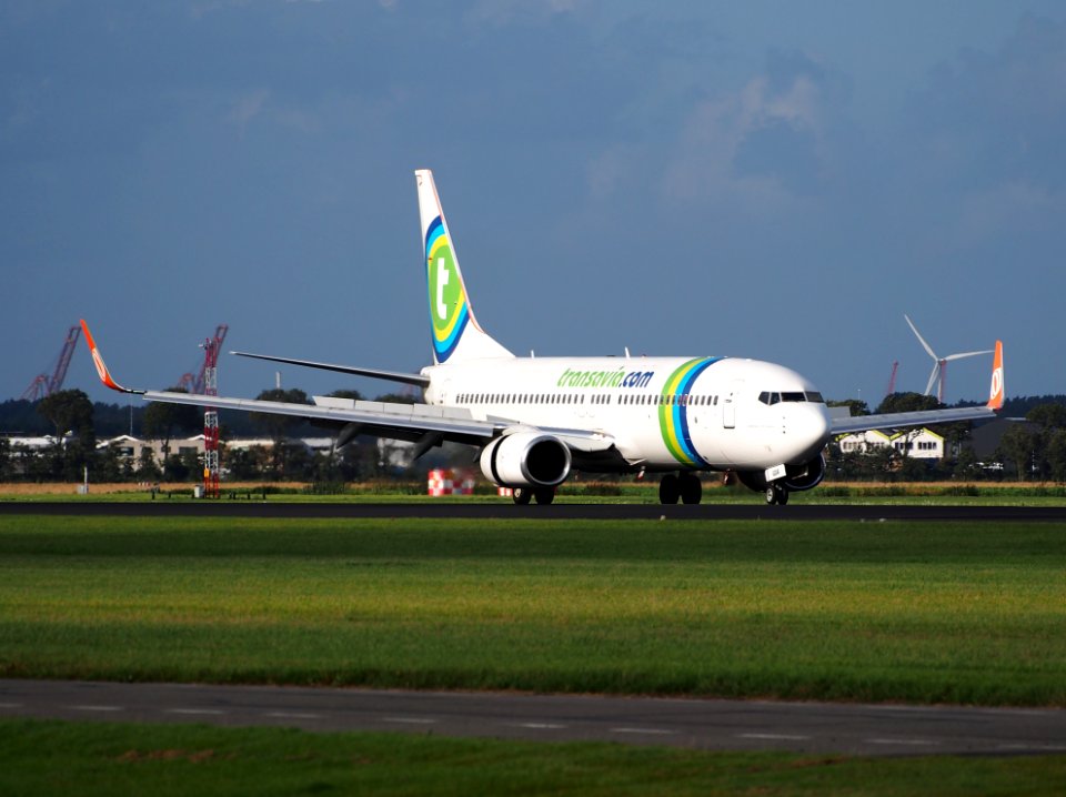 PH-GUA Transavia Boeing 737-800, 11Aug2014, landing at Schiphol (AMS - EHAM), The Netherlands