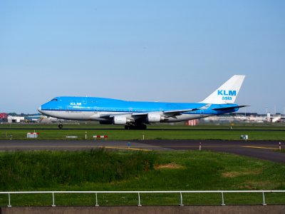 PH-BFP KLM Boeing 747-400 takeoff from Schiphol (AMS - EHAM), The Netherlands, 18may2014, pic-1 photo
