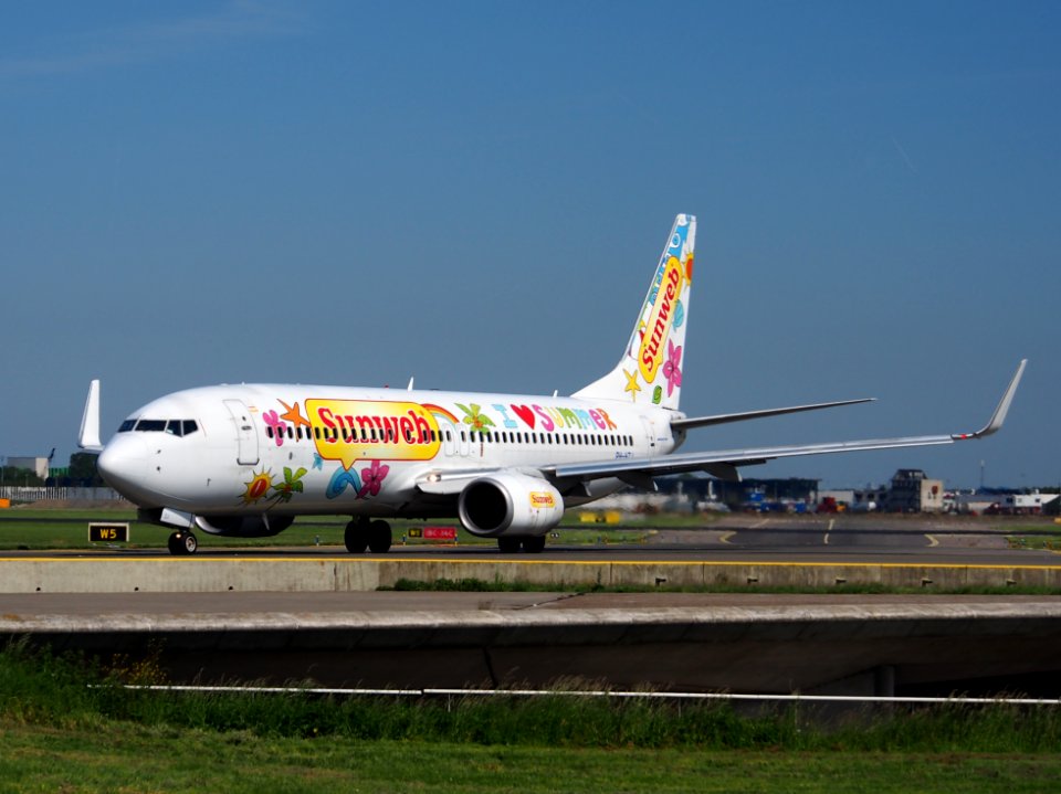 PH-HZJ Sunweb, I love Summer Boeing 737-8K2(WL) at Schiphol (AMS - EHAM), The Netherlands, 16may2014, pic-1