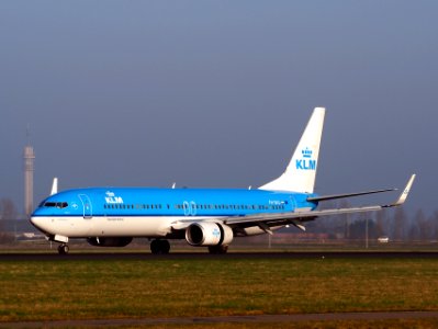 PH-BXS KLM Royal Dutch Airlines Boeing 737-9K2(WL), landing on Schiphol