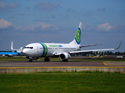 PH-HSB Transavia Boeing 737-8K2(WL) taxiing at Schiphol (AMS - EHAM), The Netherlands, 18may2014, pic-2