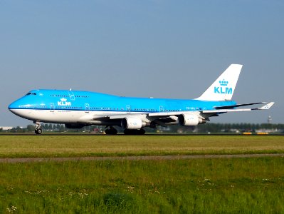 PH-BFO KLM Boeing 747-400 takeoff from Schiphol (AMS - EHAM), The Netherlands, 17may2014, pic-1 photo