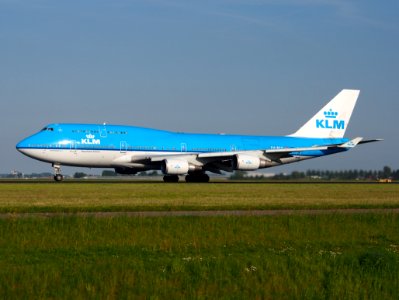 PH-BFD KLM Boeing 747-400 takeoff from Schiphol (AMS - EHAM), The Netherlands, 17may2014, pic-1 photo
