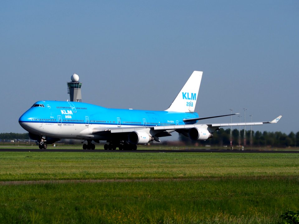 PH-BFM KLM Boeing 747-400 takeoff from Schiphol (AMS - EHAM), The Netherlands, 16may2014, pic-1