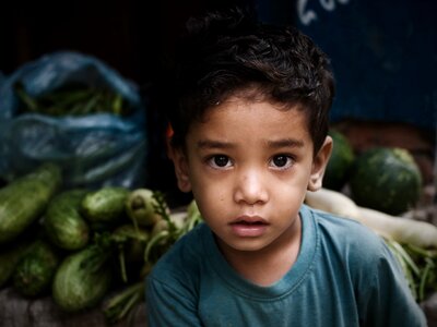 Child vegetables nepal