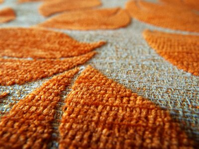 Textiles orange pillow photo