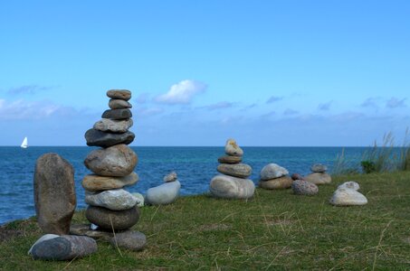 Beach meditation tower photo