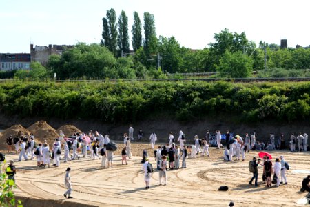 Sand im Getriebe protest A100 Treptower Park 2021-06-05 09