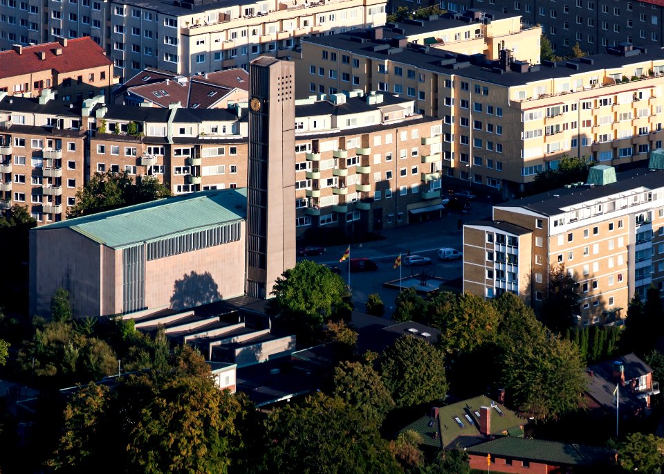 Sankt Andreas kyrka–flygbild 06 september 2014
